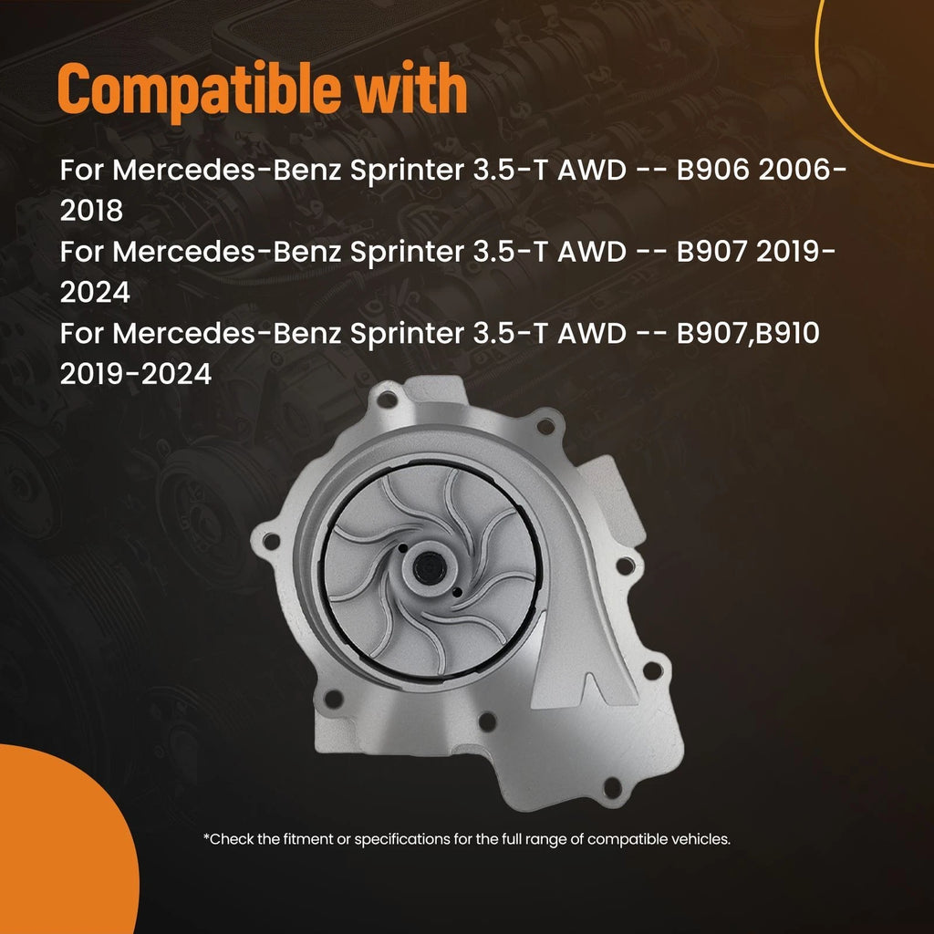 Belt Driven Water Pump for Mercedes-Benz Sprinter 3.5-T (2019–2024) A6512000202