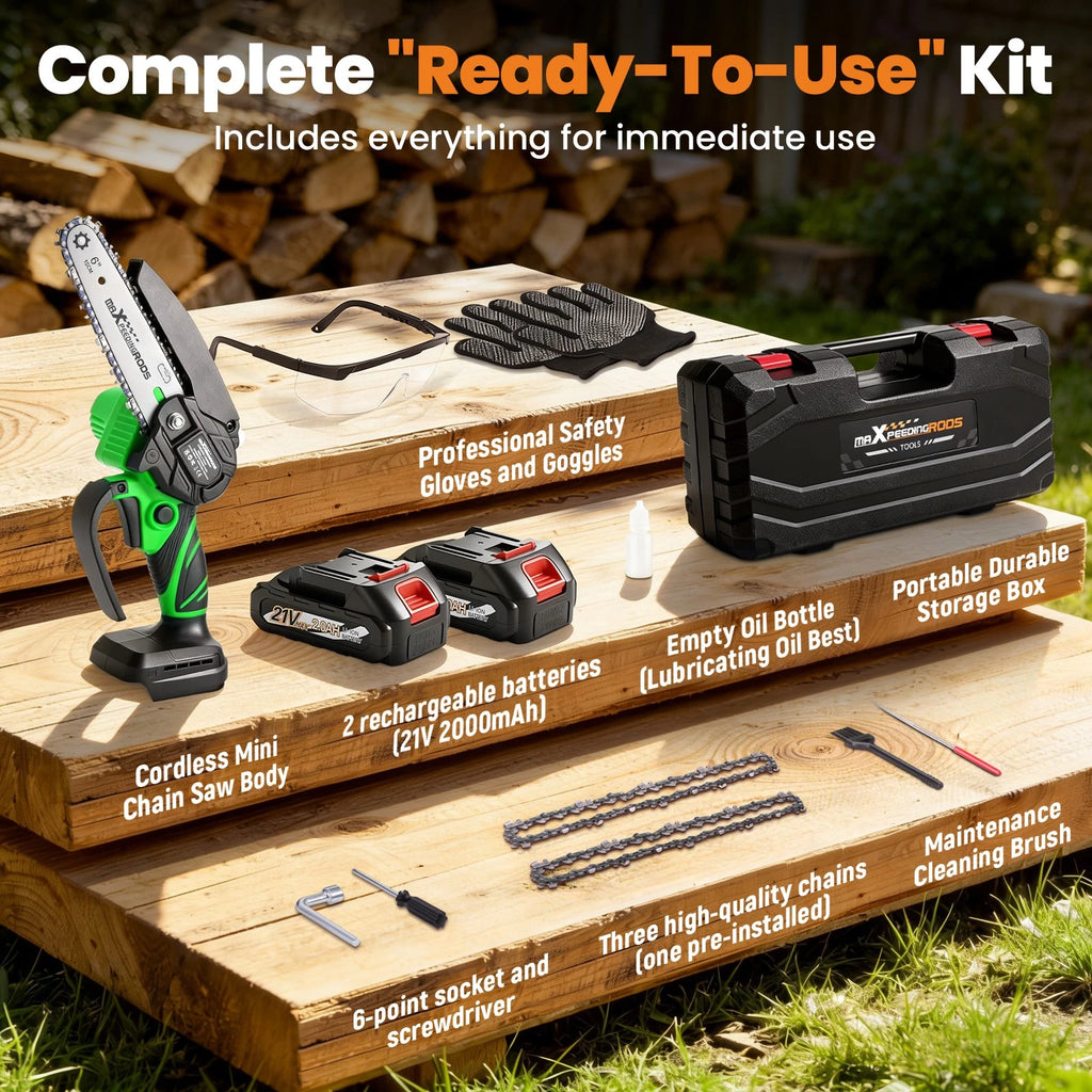 24V Cordless 6 Inch Electric Chain Saw for Mini Chainsaw