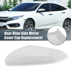 White Left Side Car Mirror Cover Caps for Honda Civic (2016-2021)