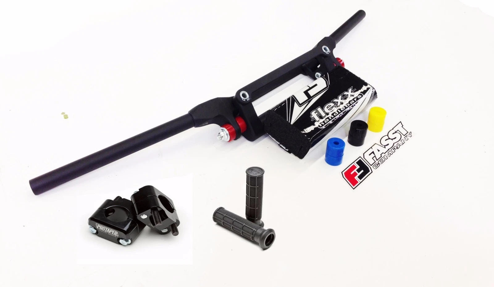 Flexx Handlebars for Universal ATVs (15") - Black Pad Clamps Grips