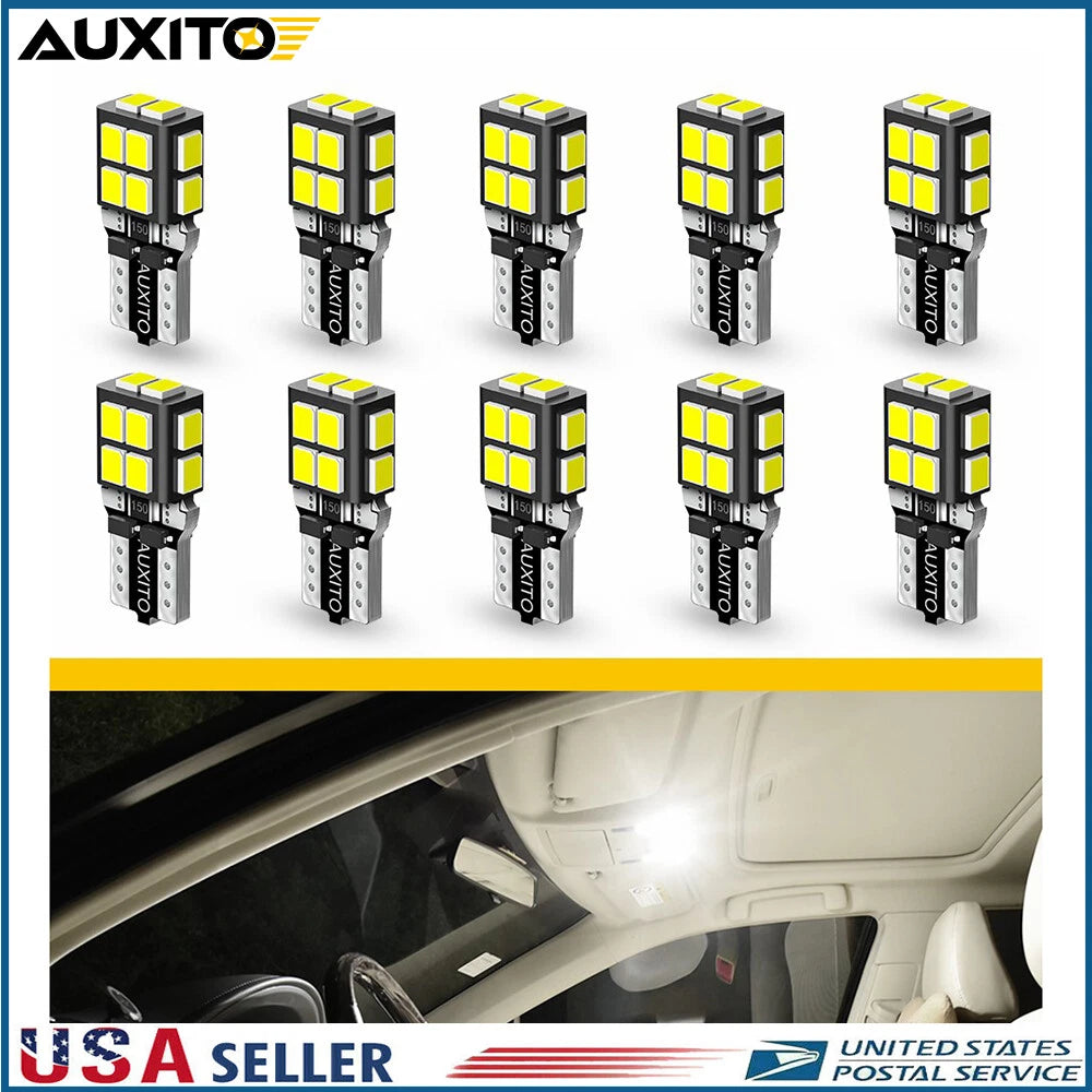 2X T10 LED License Plate Light Bulbs for Various Vehicles (YYYY–YYYY)