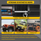 4500LBS Electric Recovery Winch for Trailer Truck SUV with Wireless Remote