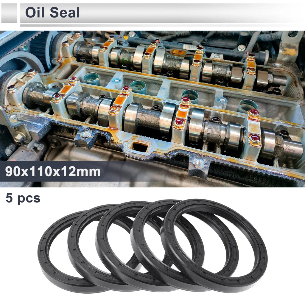 Set of 5 Oil Seal Rotary Shaft Seal Nitrile Rubber 90x110x12mm
