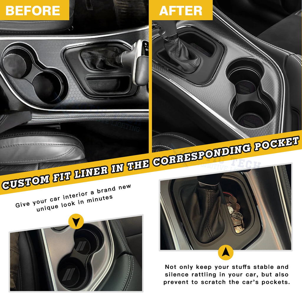 Soft Black Car Interior Anti-Dust Mats Accessories for Dodge Challenger (2015-2023)