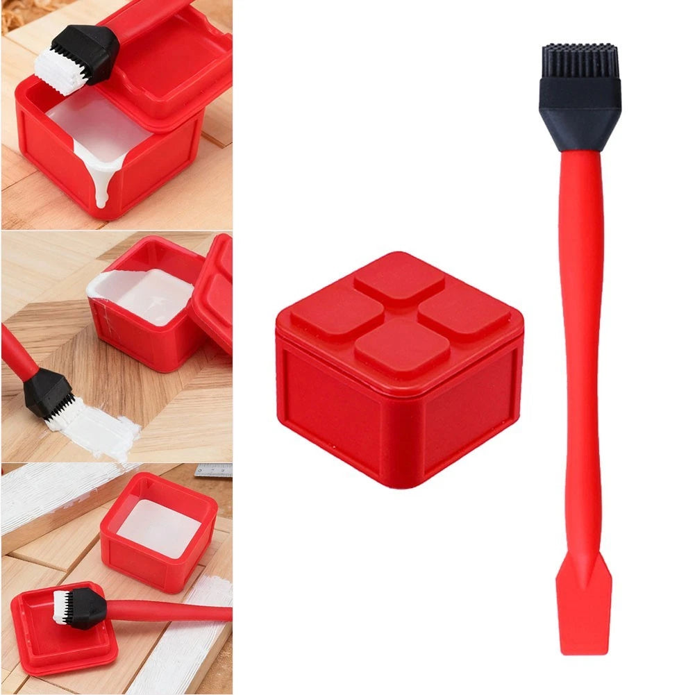 Woodworking Glue Brush and Silicone Container Tool for Easy Application