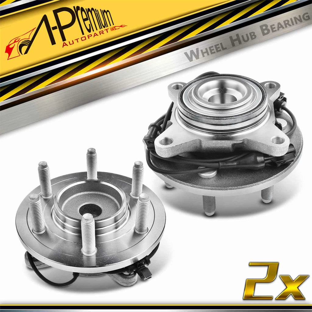 2X Front Wheel Hub & Bearing Assembly w/ ABS for Ford Expedition (2002–2006)