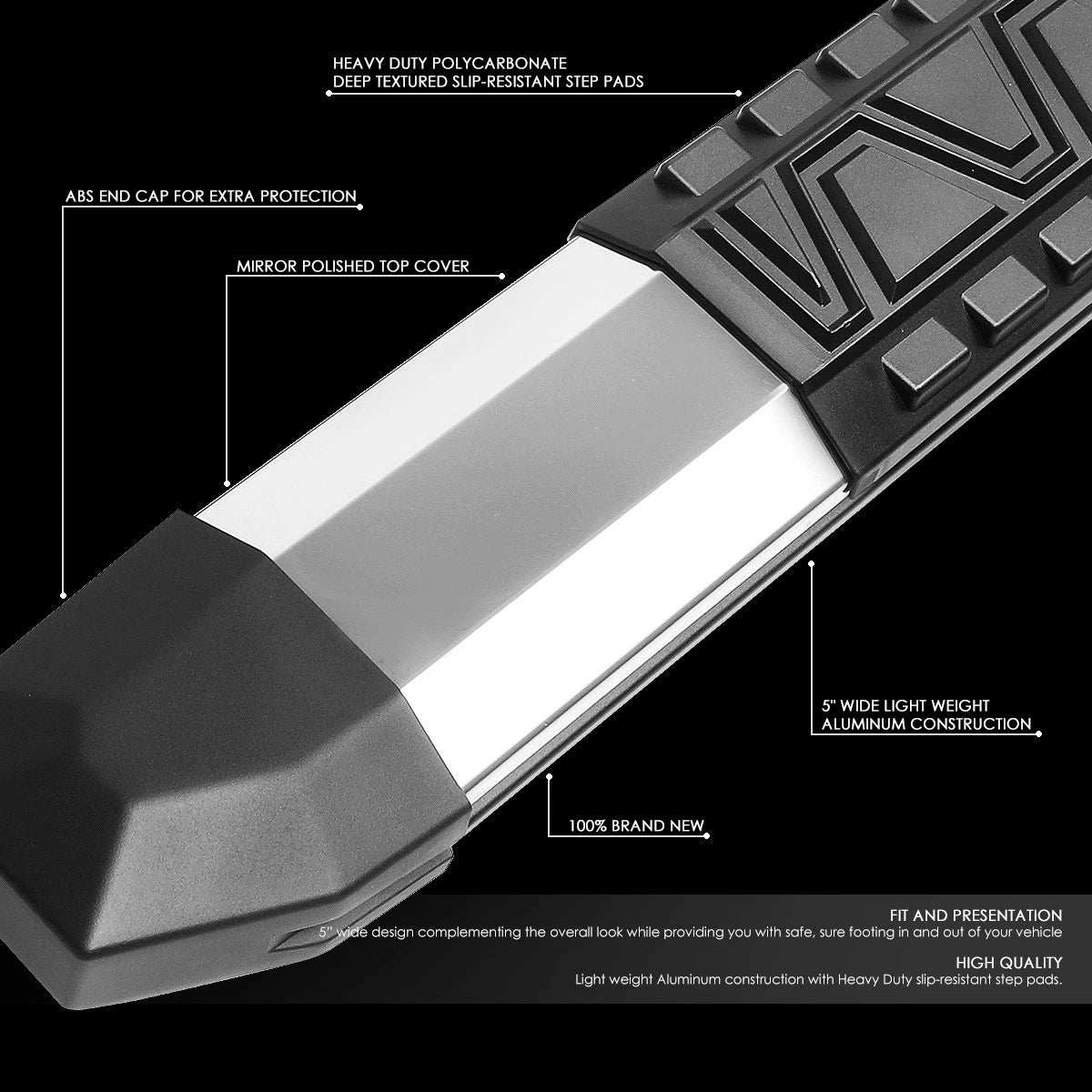 5" Aluminum Side Step Nerf Bars for Silverado/Sierra (2007–2019)