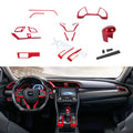 Gear Shift Knob Button & Headlight Switch Cover for Honda Civic (2016–2021)