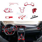 Gear Shift Knob Button & Headlight Switch Cover for Honda Civic (2016–2021)