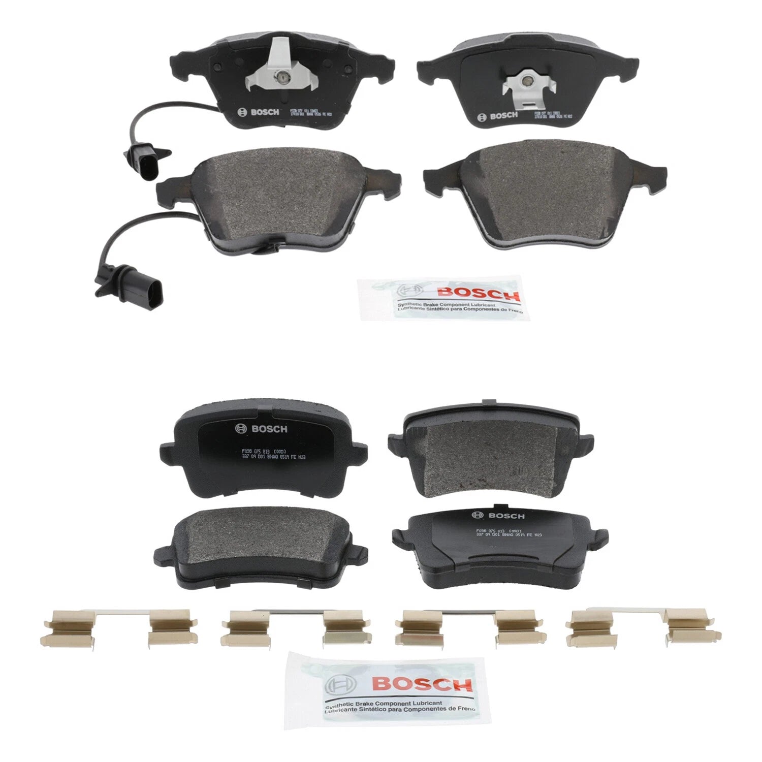 Bosch Quietcast Disc Brake Pad Kit for Audi A4 Quattro (2002–2008)