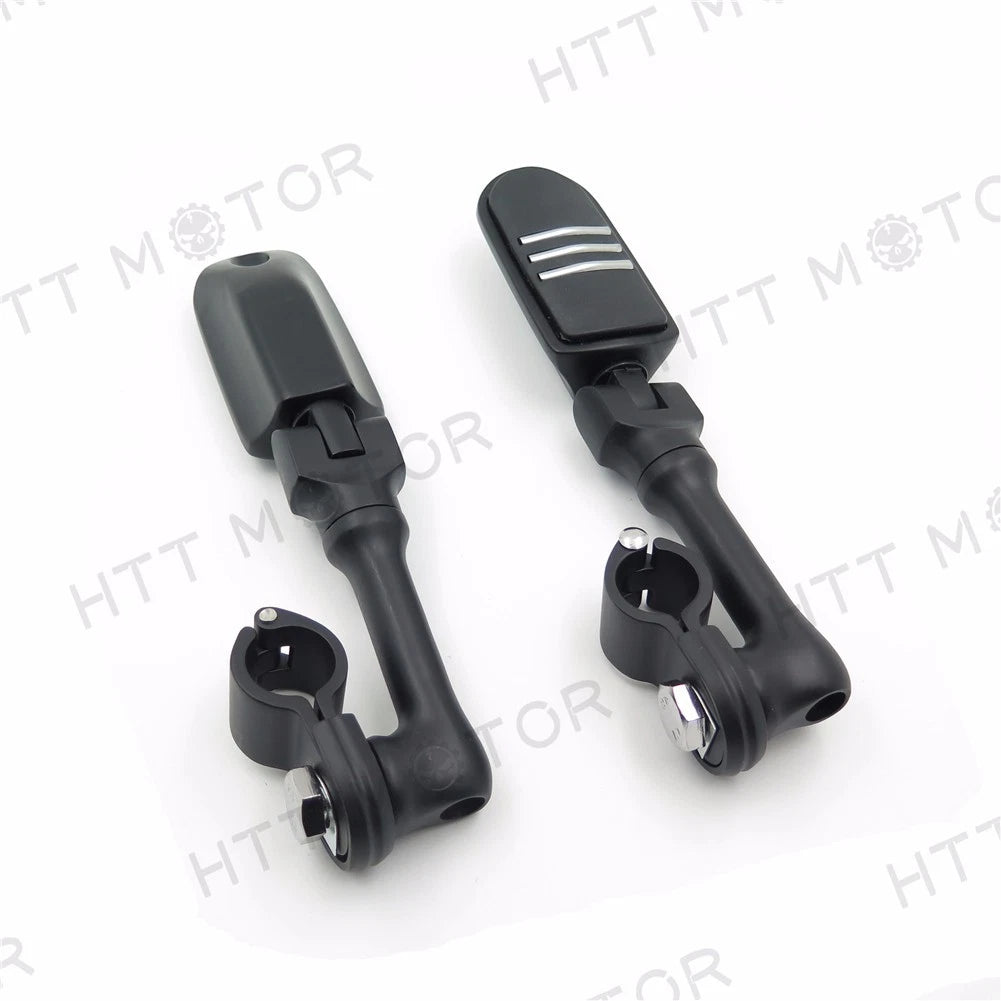 Adjustable Foot Pegs for Triumph Rocket/Yamaha (1" 25mm) Black