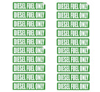 20Pc Diesel Fuel Only Vinyl Decal Sticker for Turbo Fuel Door Label