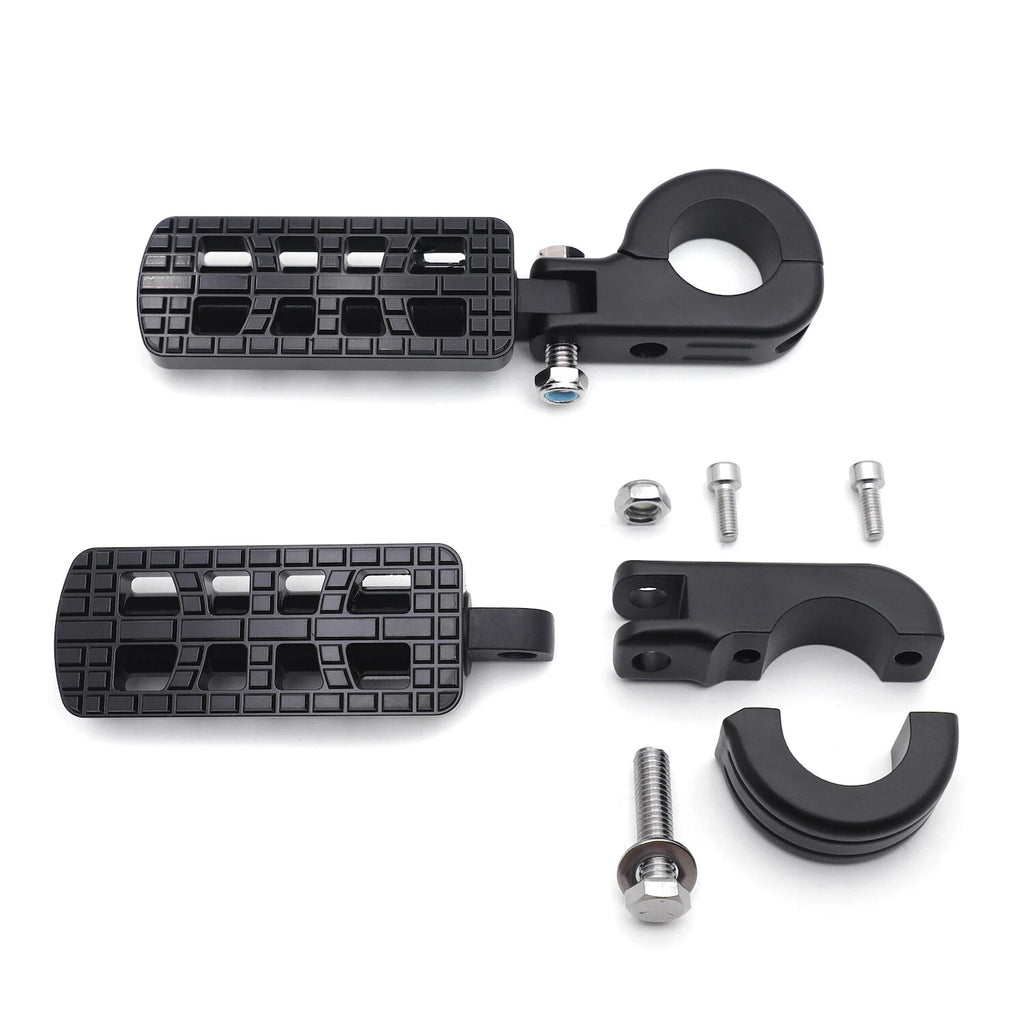 Black CNC Dominator Highway Foot Peg w/ 32mm P-Clamp for Harley Road Glide (2015–2023)