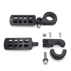 Black CNC Dominator Highway Foot Peg w/ 32mm P-Clamp for Harley Road Glide (2015–2023)