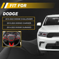 Red Steering Wheel Cover for Dodge Challenger Durango (2015–2023) EPY