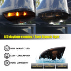 Smoked LED Mirror Turn Signal Lights for Dodge Ram 1500 2009–2014 & 2500 2010–2014