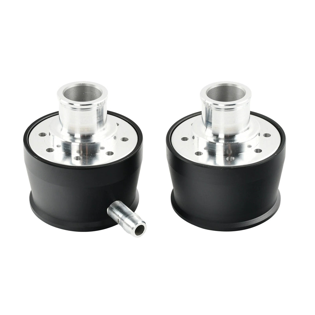 Black Billet Aluminum Valve Cover Breather with Grommets for
