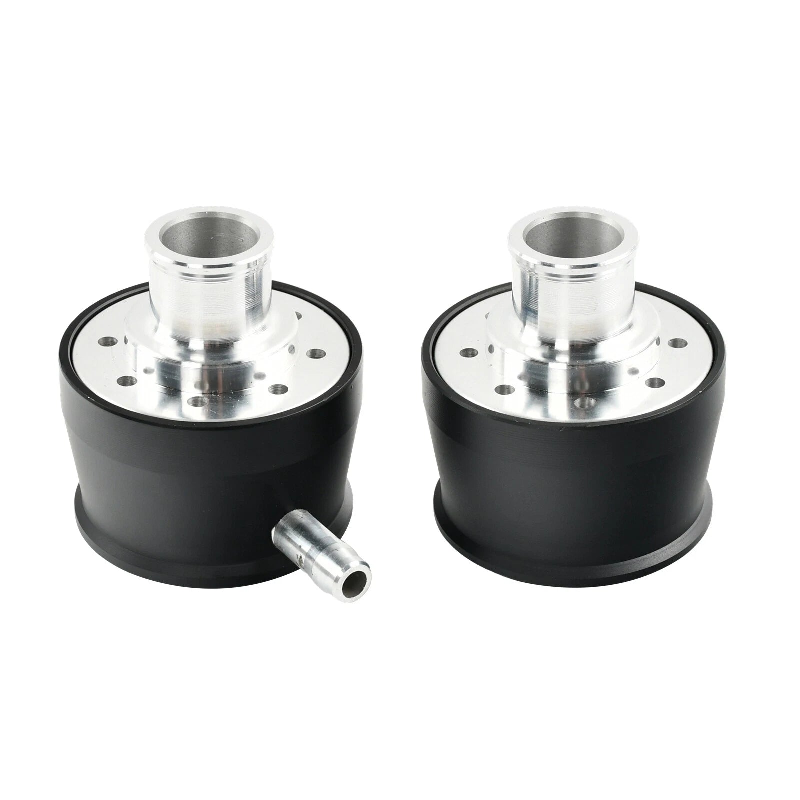 Black Billet Aluminum Valve Cover Breather with Grommets for