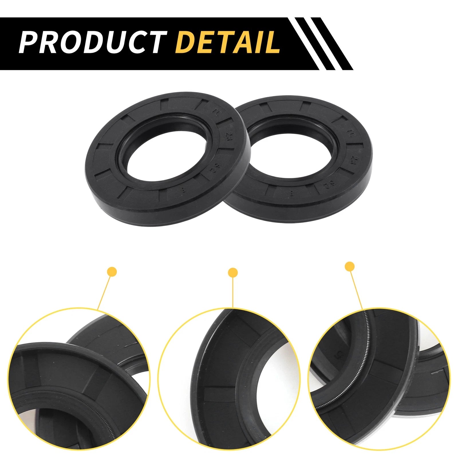 Set of 5 Oil Seal Rotary Shaft Seal NBR Rubber 28x52x8mm