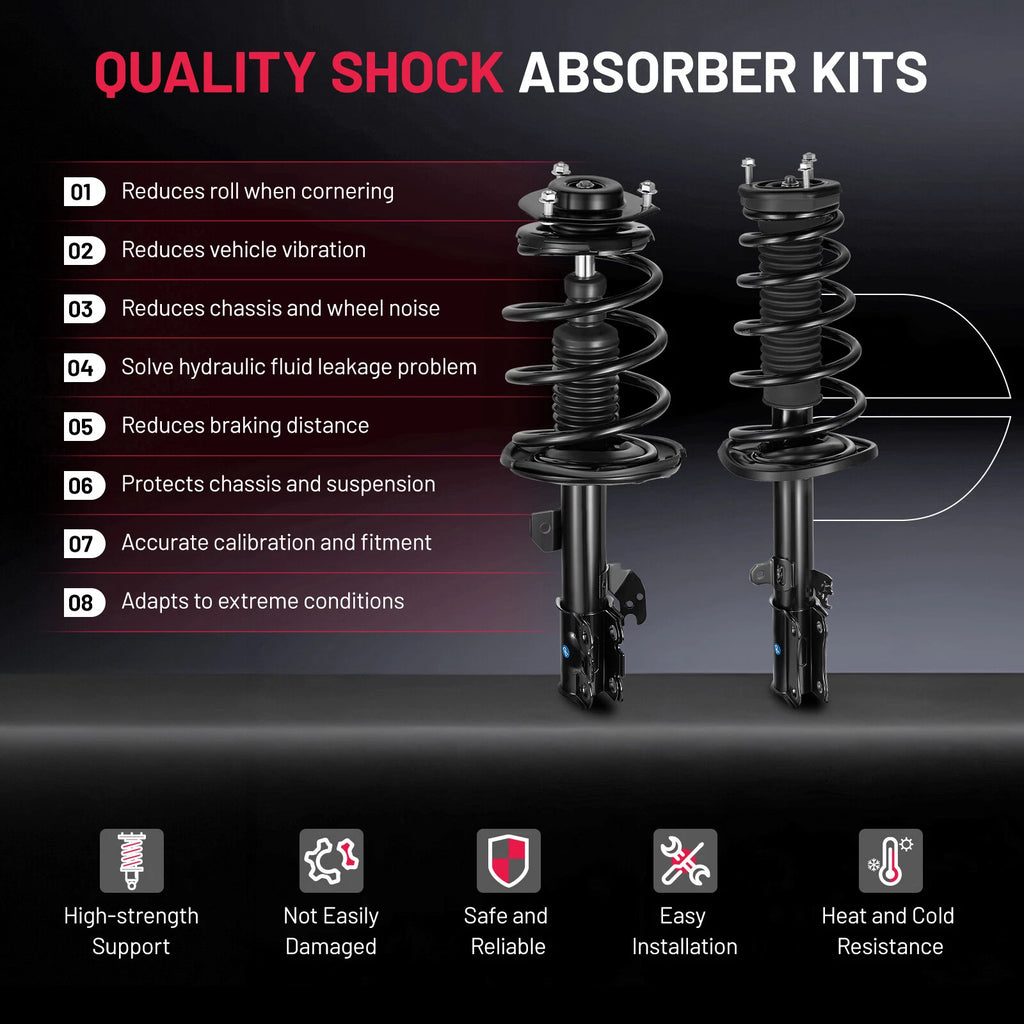 Front & Rear Complete Shock Struts Assembly for Toyota Camry (2007-2011)