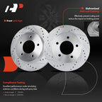 Front Drilled Brake Rotors & Ceramic Pads for Ford F-150 (1997–2003)