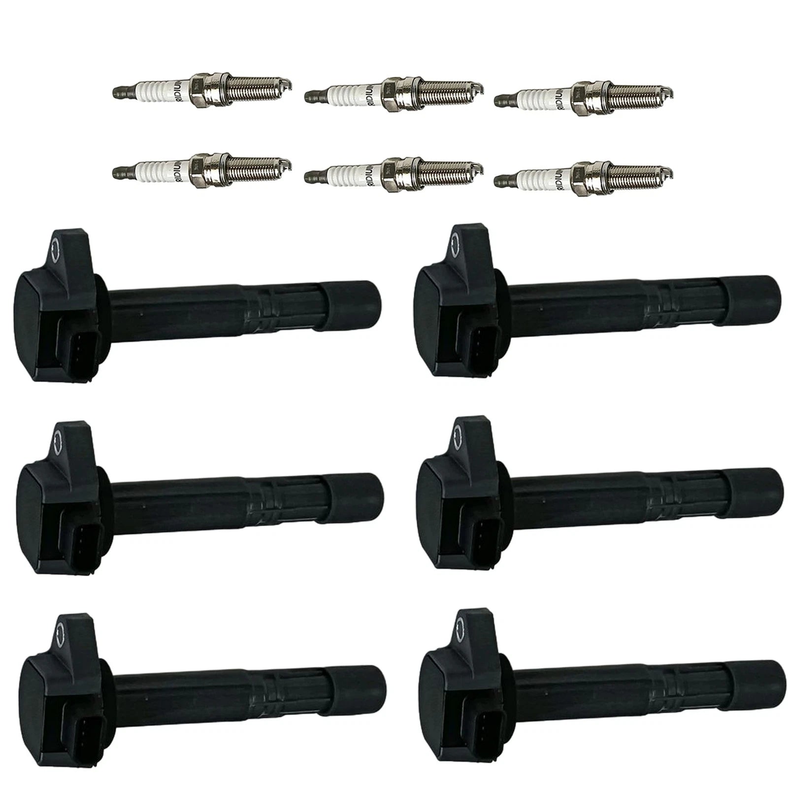 6X Ignition Coil & Spark Plug for Honda Ridgeline (2006-2008)