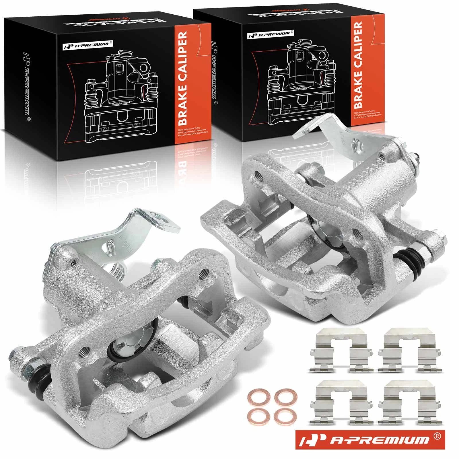 2X Rear Disc Brake Caliper with Bracket for Hyundai Accent (2018–2022)