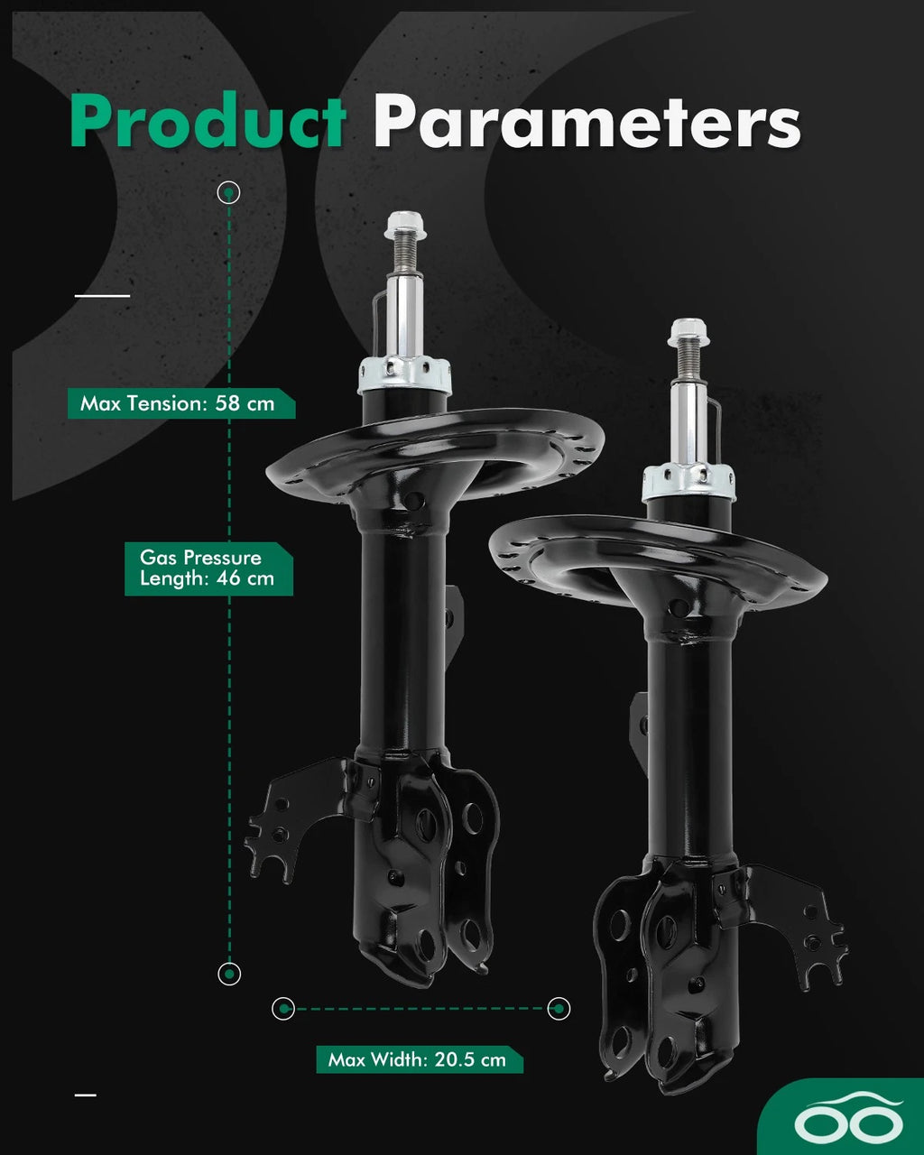 Front Pair Shocks Struts Suspension Kit for Toyota Avalon (2013–2018)