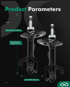 Front Pair Shocks Struts Suspension Kit for Toyota Avalon (2013–2018)