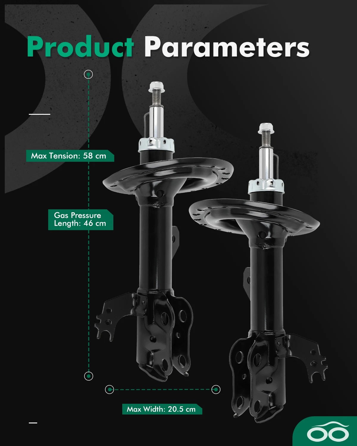Front Pair Shocks Struts Suspension Kit for Toyota Avalon (2013–2018)