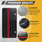 Patriotic American Flag Front License Plate Valve Stem Cap Cover Universal