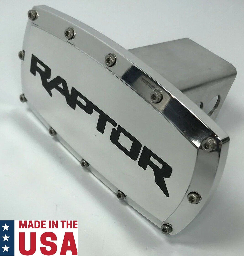Hitch Cover Plug with Black Logo for Ford Raptor Receiver (2017–2024)