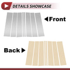 Set of 8 Door Pillar Window Trim for Ford Flex (2009–2015) Silver Tone