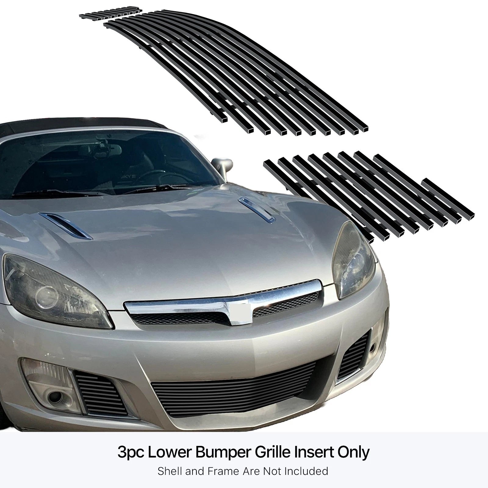 Stainless Black Billet Grille Insert for Saturn Sky Red Line (2007-2009)