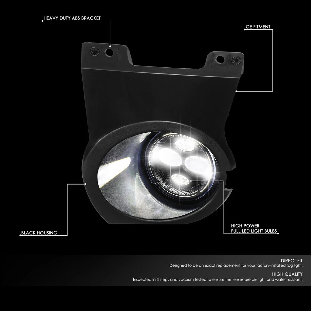 LED Projector Fog Light Lamp for Ford F150 (2009–2014) - Clear Lens, Bezel, Switch