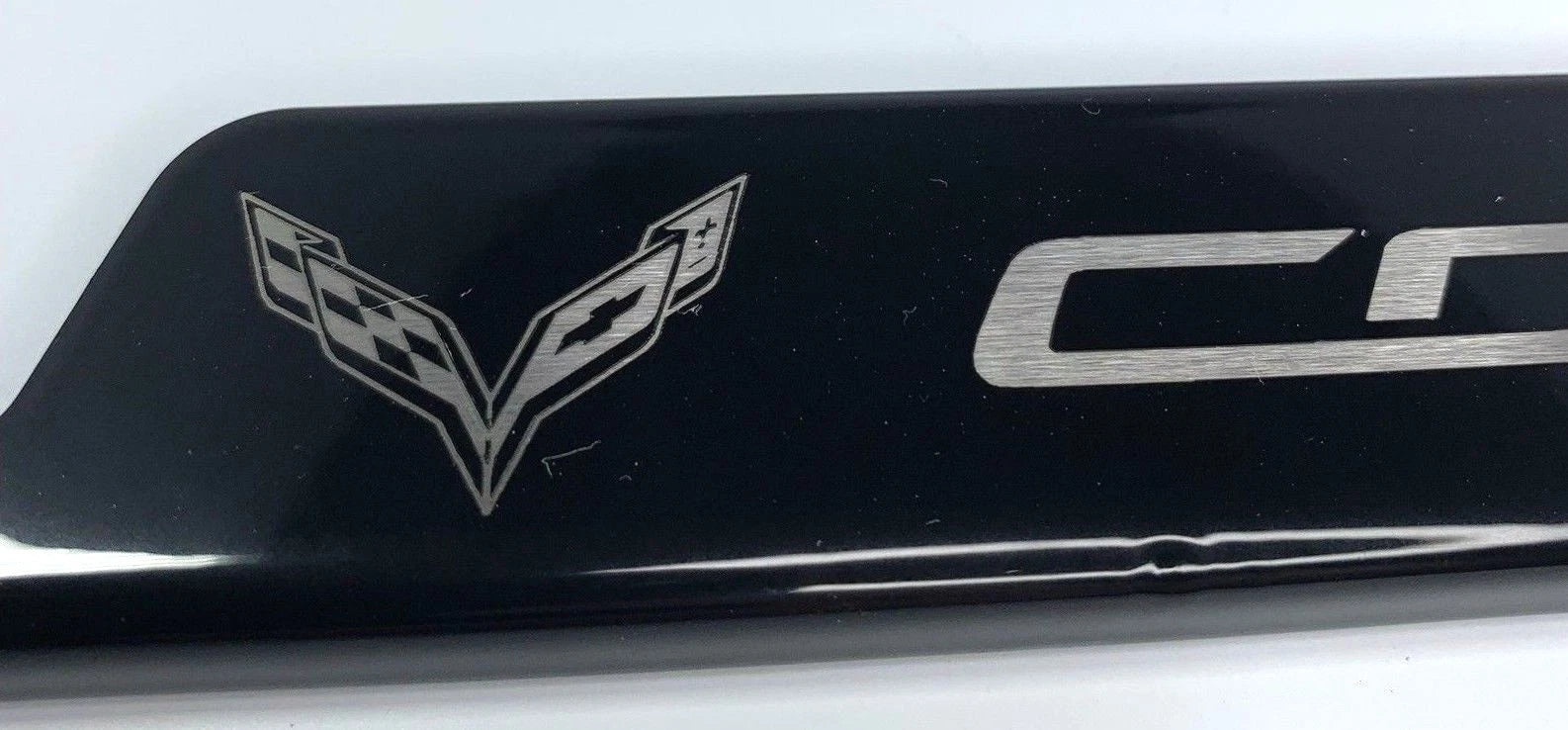 License Plate Frame Front for Chevy C7 Corvette (2014–2019) Laser Etched Emblem