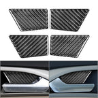 Set of 4 Door Handle Bowl Panel Cover Trim for Ford Mondeo (2013–2019) Carbon Fiber Black