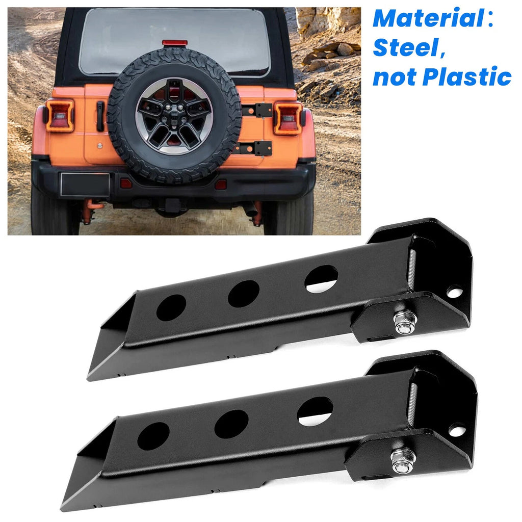 2X Rear Tailgate Door Hinges Set Powder Coated for Jeep Wrangler JK (2007–2018)