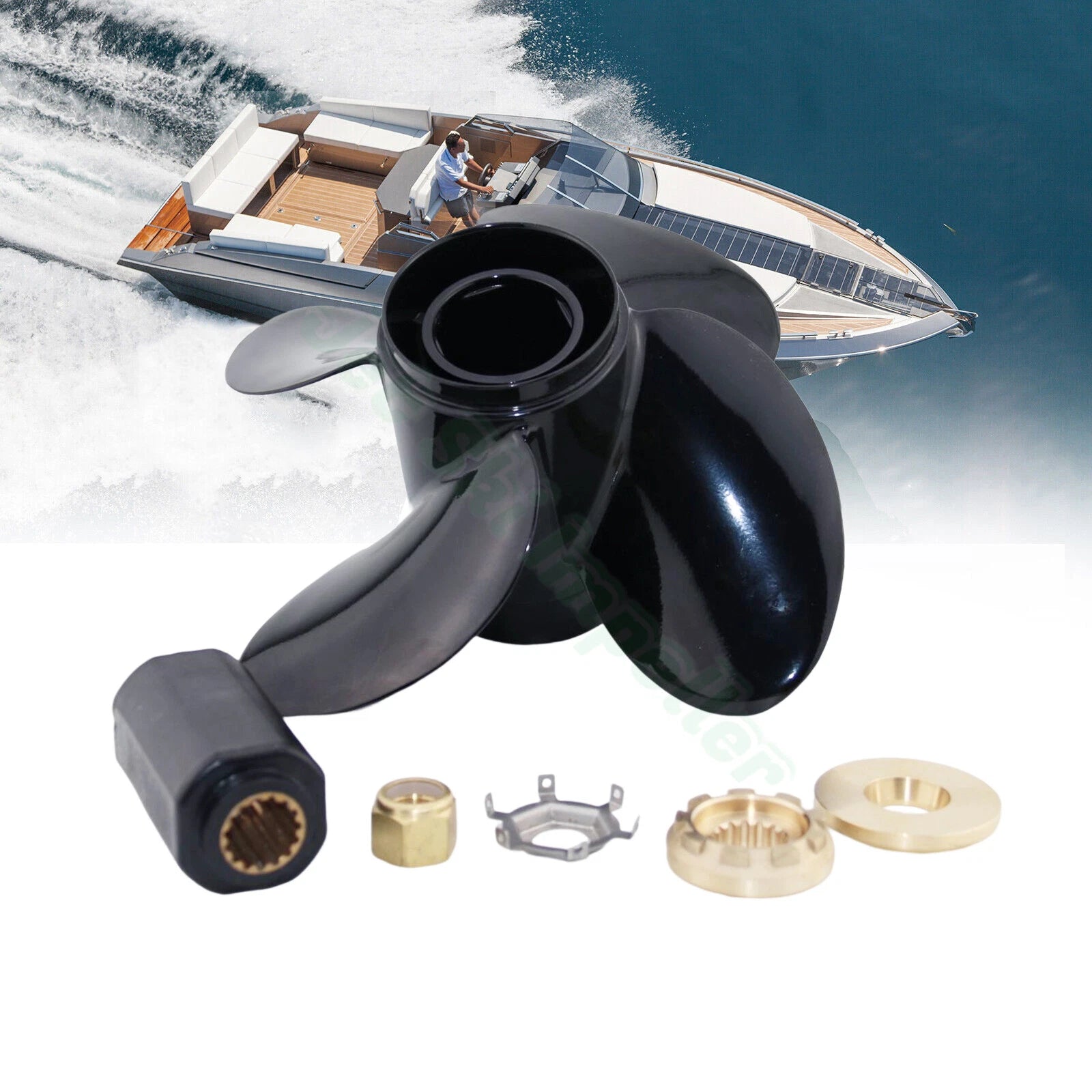 4 Blade Propeller 12.8x19 for Mercury Spitfire Outboard Engine (40-140HP)