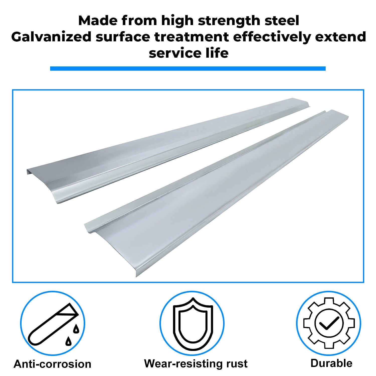 Set of 2 Outer Rocker Panels Slip-on for Dodge Ram 1500 2002–2008
