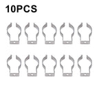 Set of 10 Stainless Steel Spring Clips for Universal Use (304)