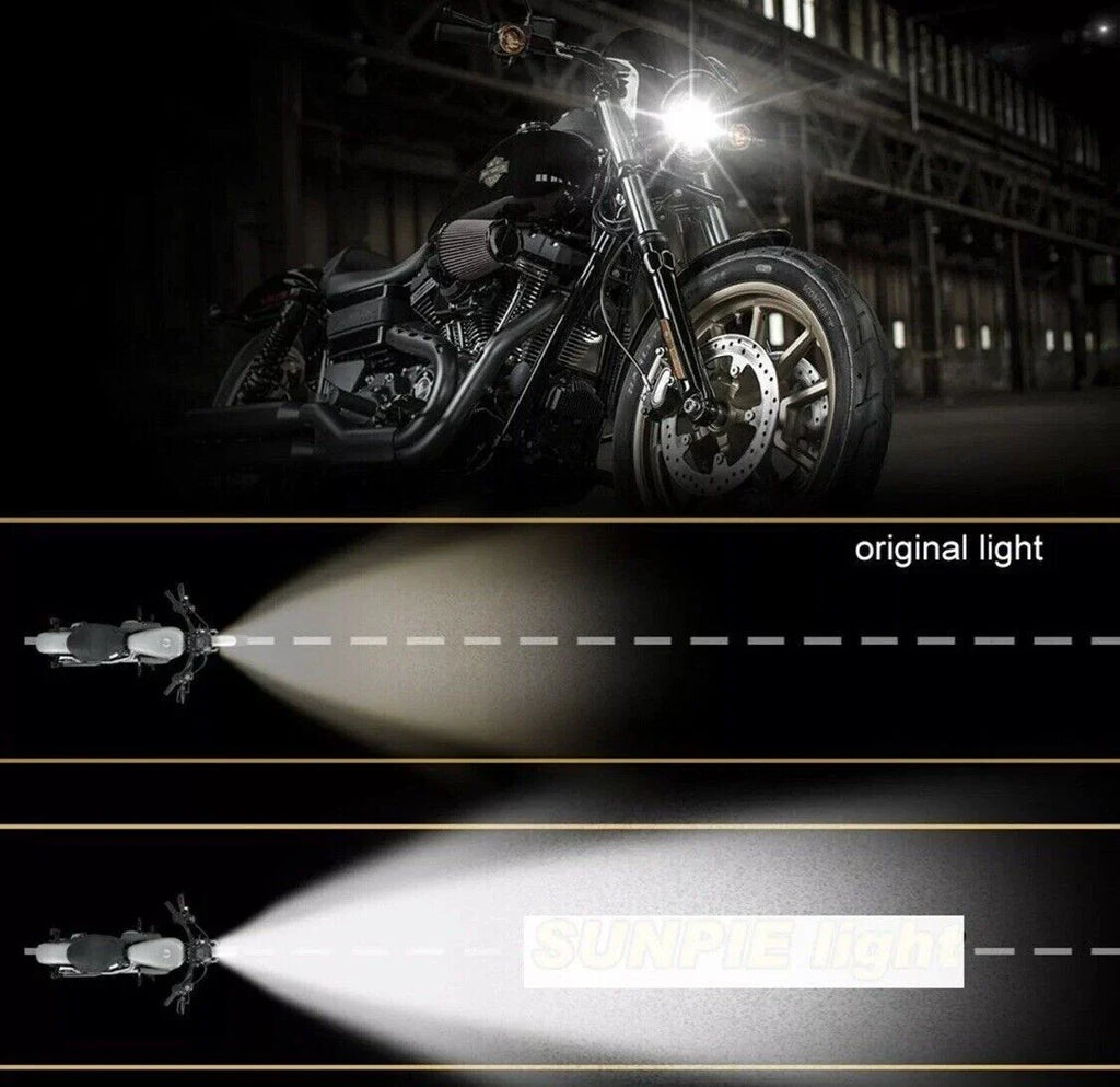 5.75" Chrome LED Daymaker Bullet Headlight for Harley Sportster Dyna Softail (2004-2023)