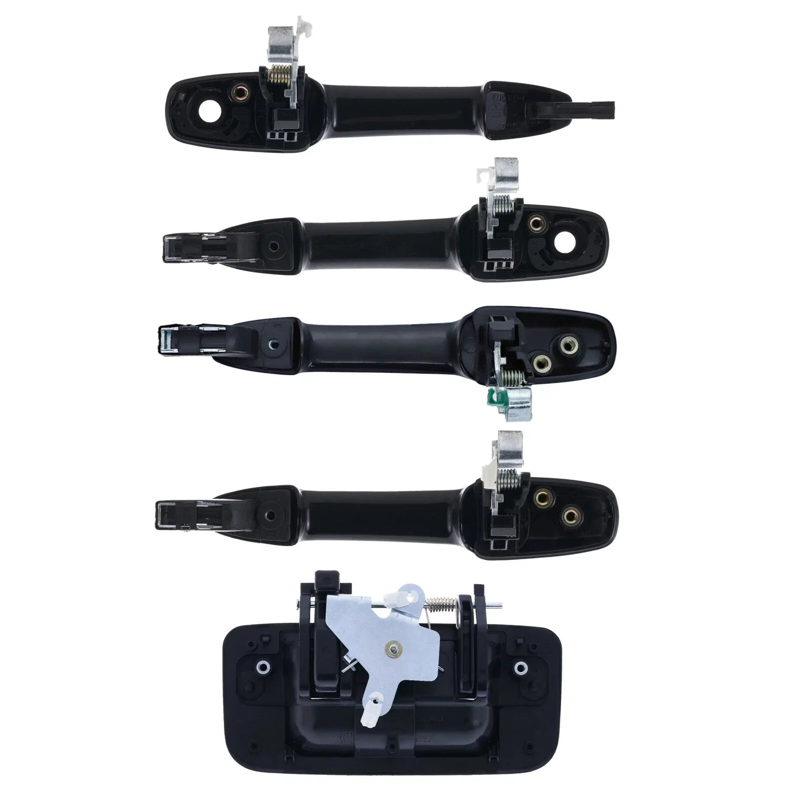 5pc FRONT, REAR & TAILGATE Door Handle Outer Black for Ford Ranger (2011–2015)