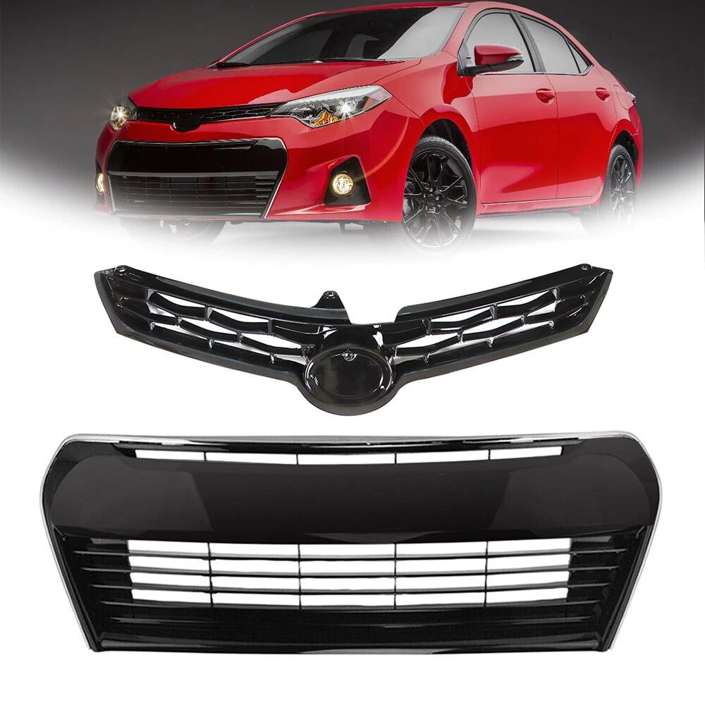 Front Grille for Toyota Corolla (2014–2016) Black Replacement