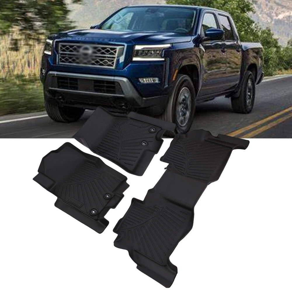 All Weather TPE Floor Mats for Nissan Frontier Crew Cab (2022–2024)