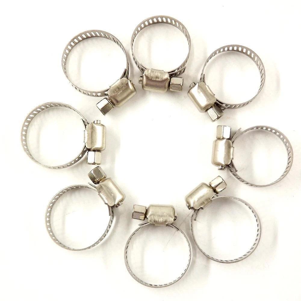 Set of 50 Stainless Steel Drive Hose Clamps for Fuel Line (Universal)