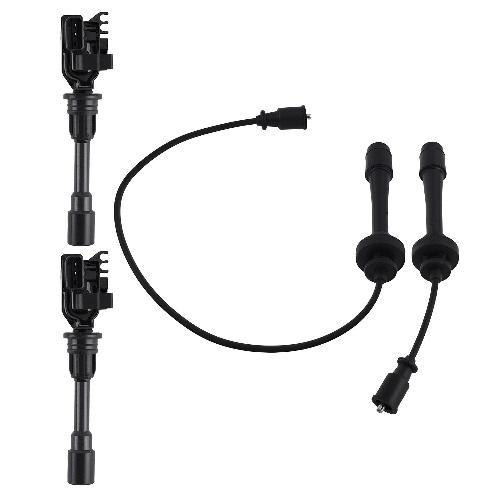 Ignition Coil + Wires Pack for 2001-2003 Mazda Protege L4 2.0L ZZY118100 UF407