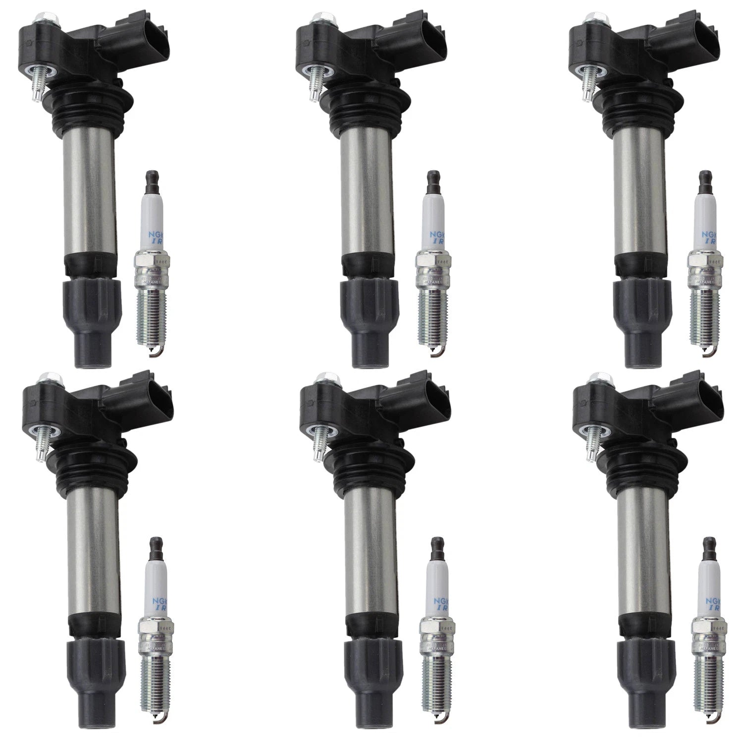 Set of 6 Denso Ignition Coils & NGK Iridium Spark Plugs for Acadia Aura Enclave (2007–2017)