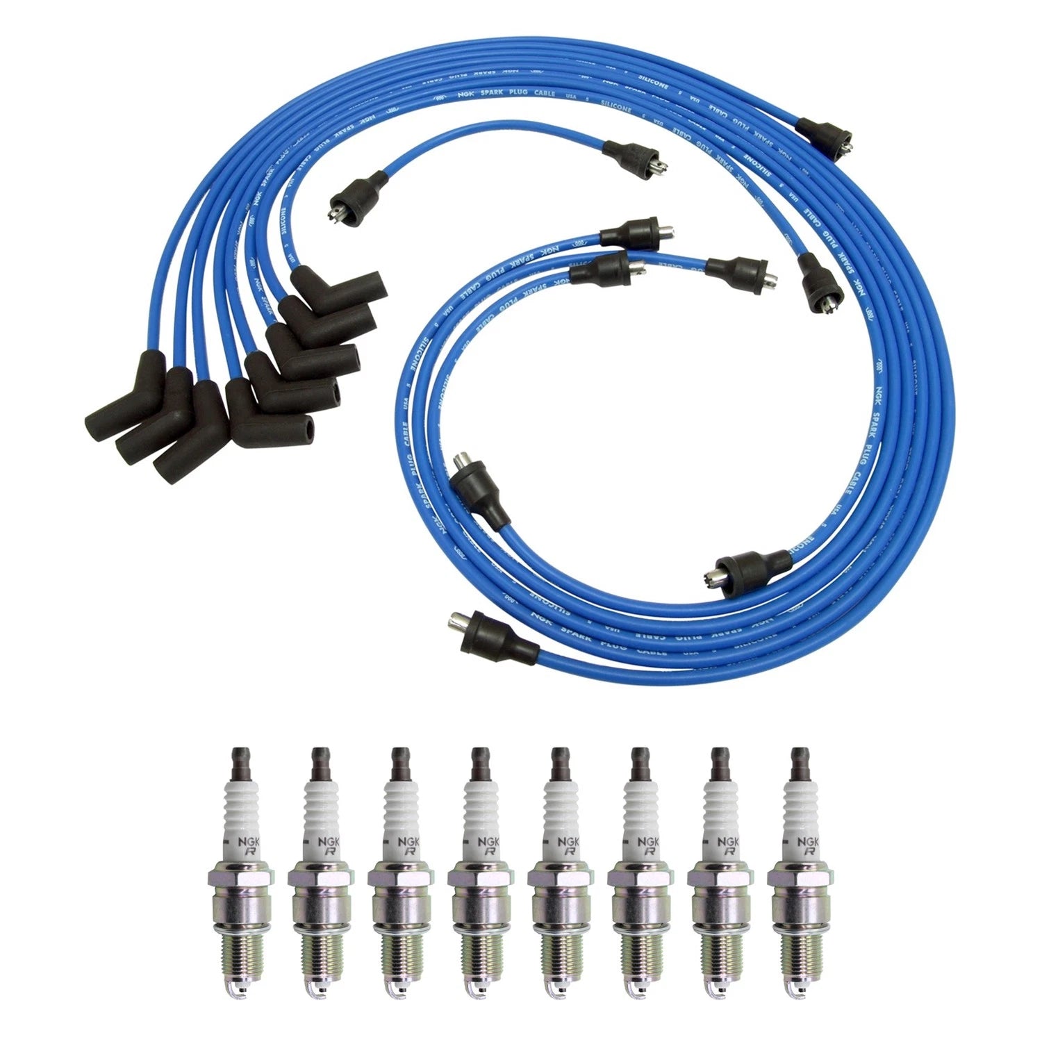 NGK 7mm Wire Set for Dodge Charger Road Runner Satellite V8 (1966–1974)