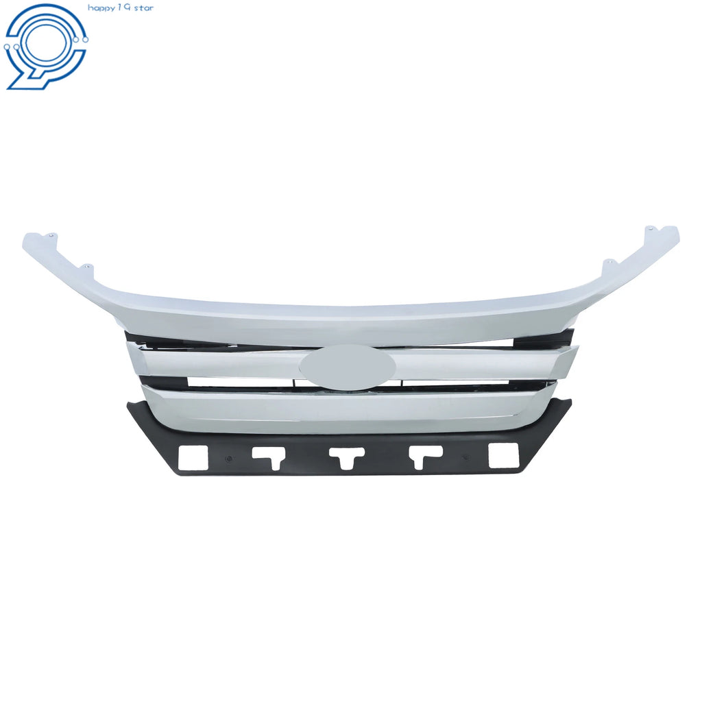 Set of 4 Front Upper Bumper Grilles with Chrome Trim for Ford Fusion (2010–2012)